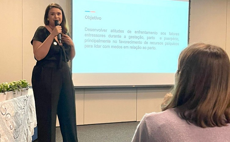 Foi apresentada no dia 21 de outubro, na III Conferência de Psicologia Obstétrica, a experiência de trabalho do grupo terapêutico para gestantes feito no HMDR - Foto: Saúde/Governo do Tocantins
