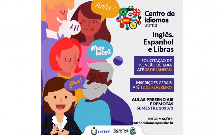 Centro de Idiomas da Unitins abre seleção com mais de 800 vagas