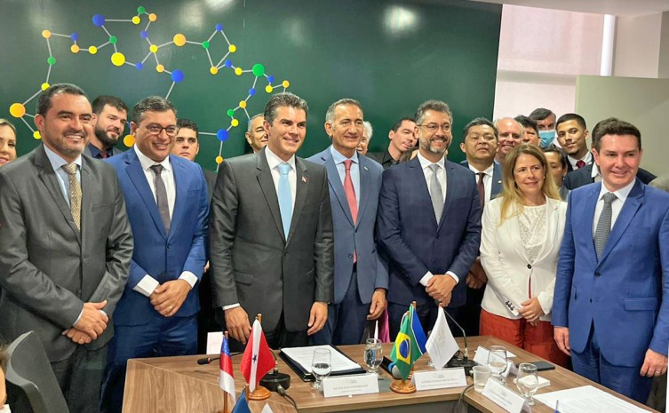 Membro do Consórcio da Amazônia Legal, governador Wanderlei Barbosa participa da posse de Helder Barbalho como novo presidente do bloco