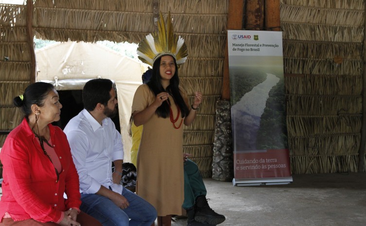 Em comitiva, a secretária dos Povos Originário e Tradicionais, Narubia Werreria cumpriu o primeiro compromisso oficial à frente da Pasta - Foto: Divulgação