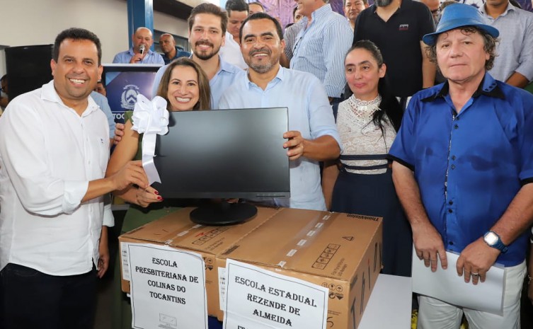 Investimentos na área da educação marcam a agenda do Governador Wanderlei Barbosa em Colinas do Tocantins