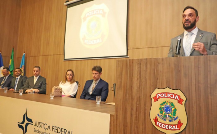 Governador Wanderlei Barbosa prestigia posse de novo superintendente regional da PF no Tocantins