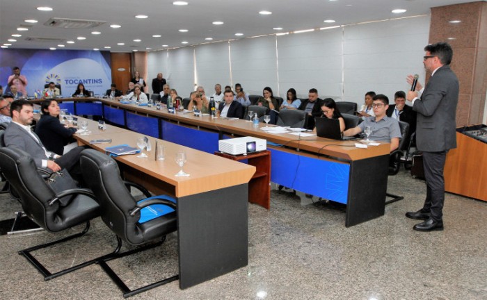 O secretário do Meio Ambiente, Marcello Lelis apresentou um panorama dos aspectos do REDD+ Jurisdicional no Tocantins. - Foto: Marcel de Paula-Governo do Tocantins
