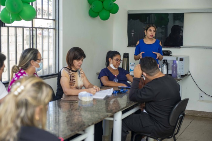 Enfermeira Marília Batista, coordenadora da OPO, ressalta importância de estabelecer gradualmente esse fluxo de trabalho - Fotógrafo:Luciana Pires/Secom Palmas