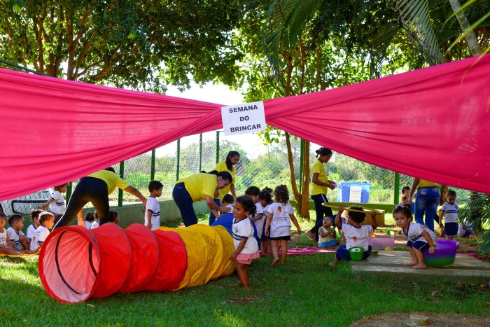 Atividades recreativas foram realizadas nos Cmeis ao longo de toda semana - Fotógrafo:Regiane Rocha/Prefeitura de Palmas