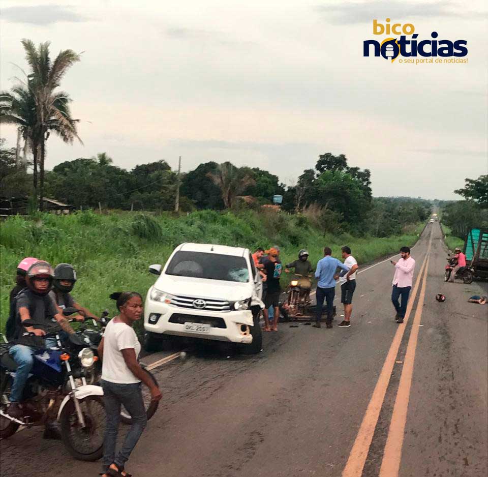 Colisão entre caminhonete e moto resulta em morte na TO-201